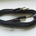 Альбом - Кабель 2 джек 6.3 мм - 2 джек 6.3 мм. Новий. 1,5 м , 3 м і   6-метрові.