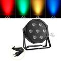 Альбом - 7X10W LED MINI PAR Can Slim Par Light 70W Flat Par64 RGBW 4IN1 Tri LED